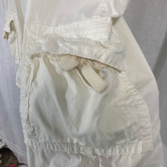 American Eagle cream cargo capris pedal pushers Y2K 90s vintage inspired size 14 - Picture 5 of 8